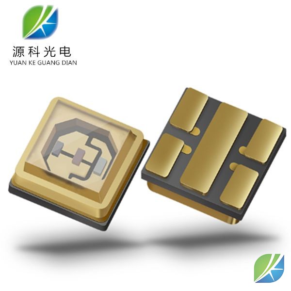 UVC+UVA 雙波長(zhǎng)深紫外殺菌燈珠 3535陶瓷有機(jī)玻璃封裝 275+395nm 3-5mw