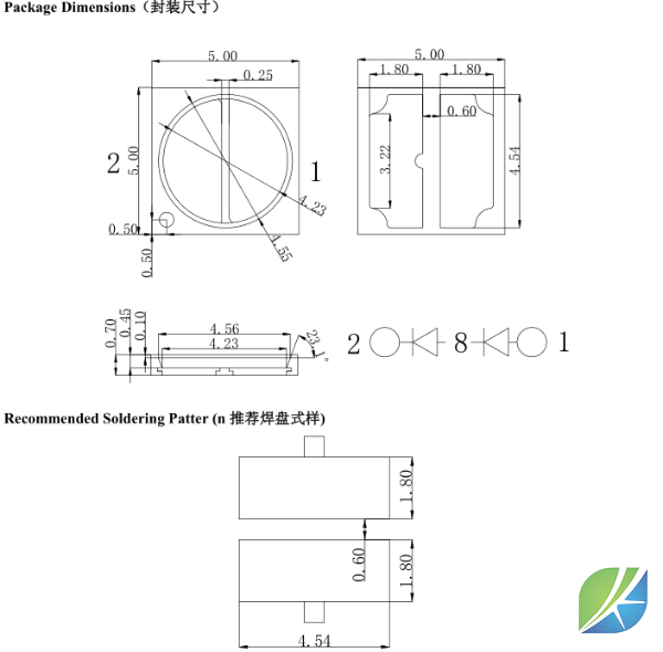 5050底測EMC支架 仿飛利浦高壓 4W 24V藍光 450-460nm 植物照明LED